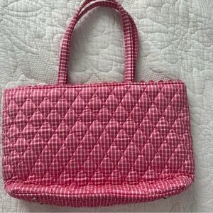 Vera Bradley Pink Checkered Quilted Tote